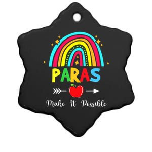 Paras Make It Possible Paraprofessional Funny Para Teacher Ceramic Star Ornament