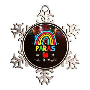 Paras Make It Possible Paraprofessional Funny Para Teacher Metallic Star Ornament