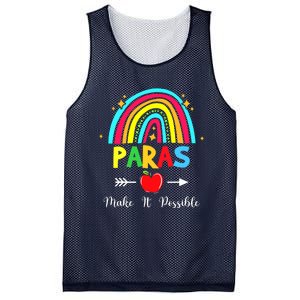 Paras Make It Possible Paraprofessional Funny Para Teacher Mesh Reversible Basketball Jersey Tank