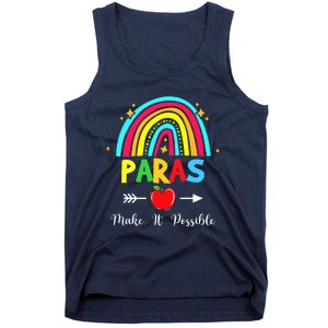 Paras Make It Possible Paraprofessional Funny Para Teacher Tank Top