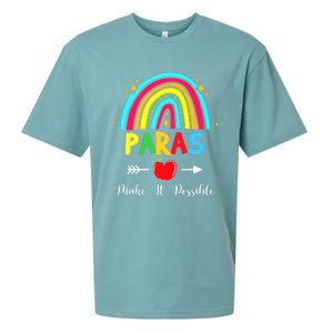 Paras Make It Possible Paraprofessional Funny Para Teacher Sueded Cloud Jersey T-Shirt