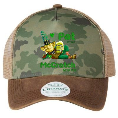 Pats Mccrotch Irish Pub Leprechaun Funny St Patricks Day Legacy Tie Dye Trucker Hat