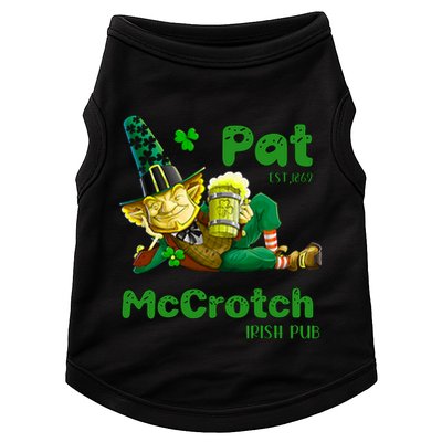 Pats Mccrotch Irish Pub Leprechaun Funny St Patricks Day Doggie Tank