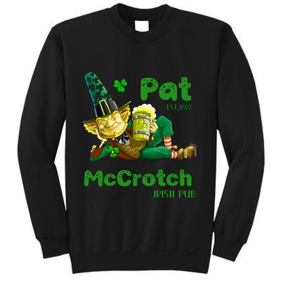 Pats Mccrotch Irish Pub Leprechaun Funny St Patricks Day Sweatshirt