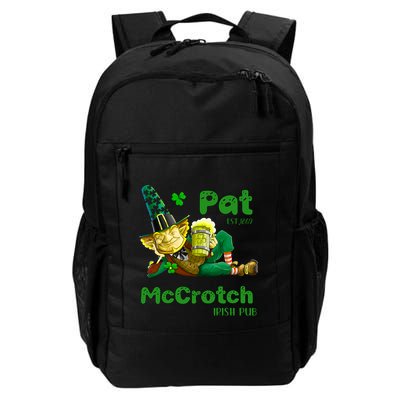 Pats Mccrotch Irish Pub Leprechaun Funny St Patricks Day Backpack