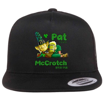 Pats Mccrotch Irish Pub Leprechaun Funny St Patricks Day Flatbill Hat