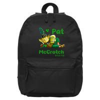 Pats Mccrotch Irish Pub Leprechaun Funny St Patricks Day 16 in Basic Backpack
