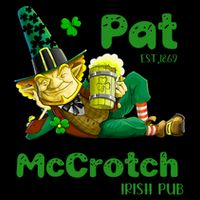 Pats Mccrotch Irish Pub Leprechaun Funny St Patricks Day 16 in Basic Backpack