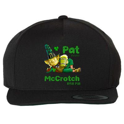 Pats Mccrotch Irish Pub Leprechaun Funny St Patricks Day Wool Snapback Cap