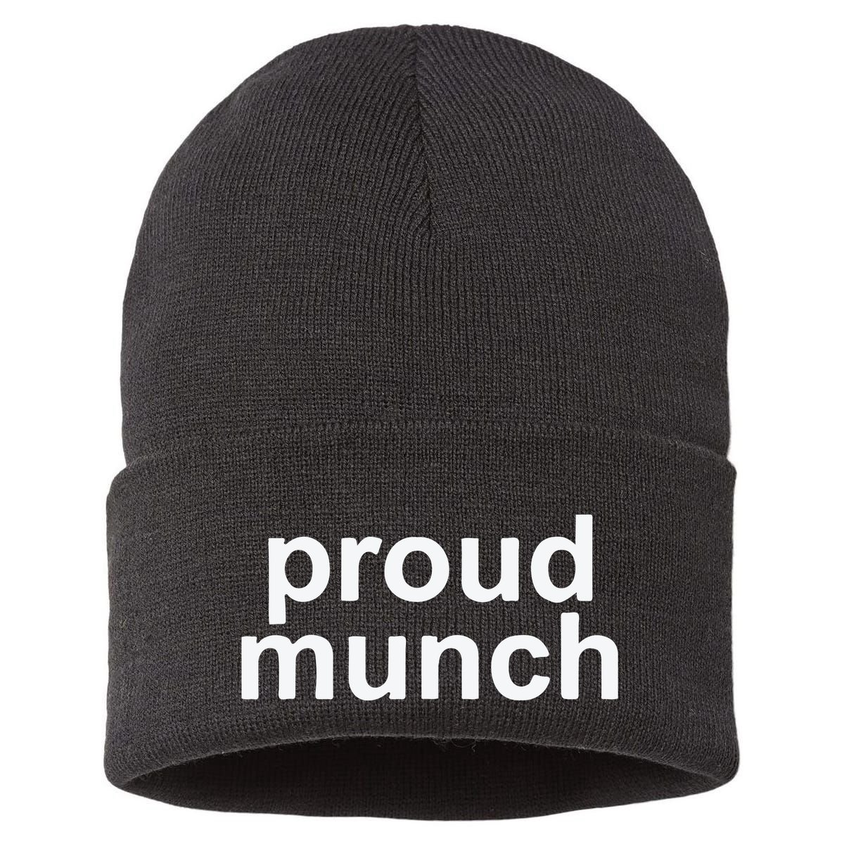 Proud Munch Ice Spice Munch Music Tiktok Funny Sustainable Knit Beanie