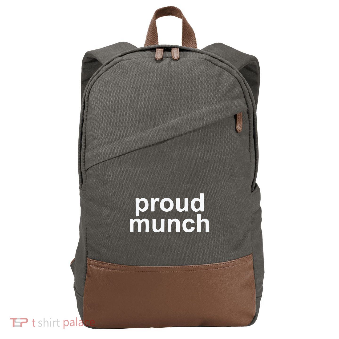 Proud Munch Ice Spice Munch Music Tiktok Funny Cotton Canvas Backpack