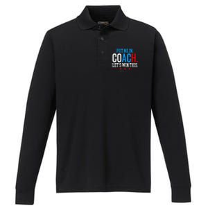 Put Me In Coach Let’S Win This Kamala Harris Walz Waltz 2024 Performance Long Sleeve Polo