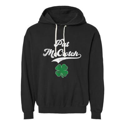 PAT McCROTCH Irish Pub Shamrock Funny St Patrick's Day Garment-Dyed Fleece Hoodie