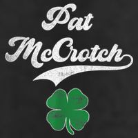 PAT McCROTCH Irish Pub Shamrock Funny St Patrick's Day 7 Panel Mesh Trucker Snapback Hat