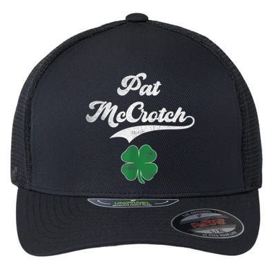 PAT McCROTCH Irish Pub Shamrock Funny St Patrick's Day Flexfit Unipanel Trucker Cap