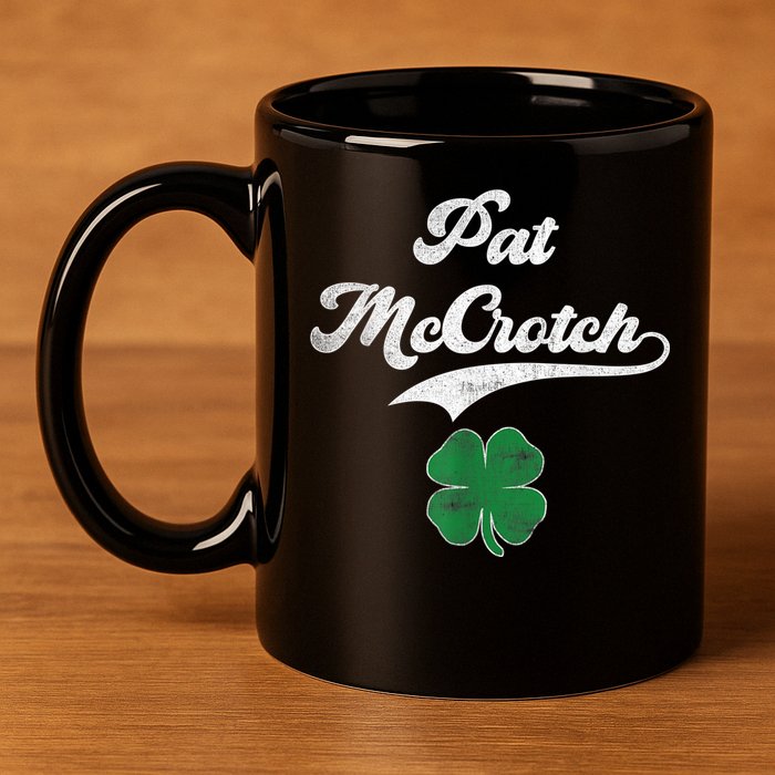 PAT McCROTCH Irish Pub Shamrock Funny St Patrick's Day 11oz C Handle Ceramic Mug