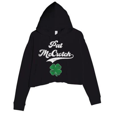 PAT McCROTCH Irish Pub Shamrock Funny St Patrick's Day Crop Fleece Hoodie