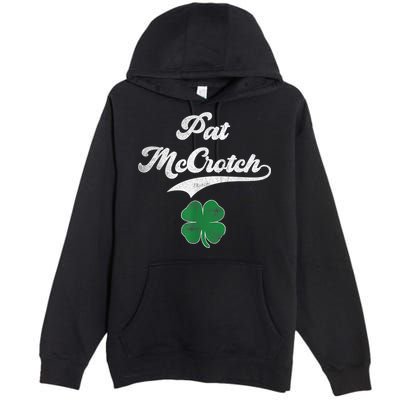 PAT McCROTCH Irish Pub Shamrock Funny St Patrick's Day Premium Pullover Hoodie