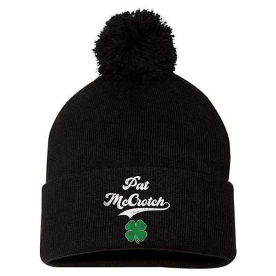 PAT McCROTCH Irish Pub Shamrock Funny St Patrick's Day Pom Pom 12in Knit Beanie