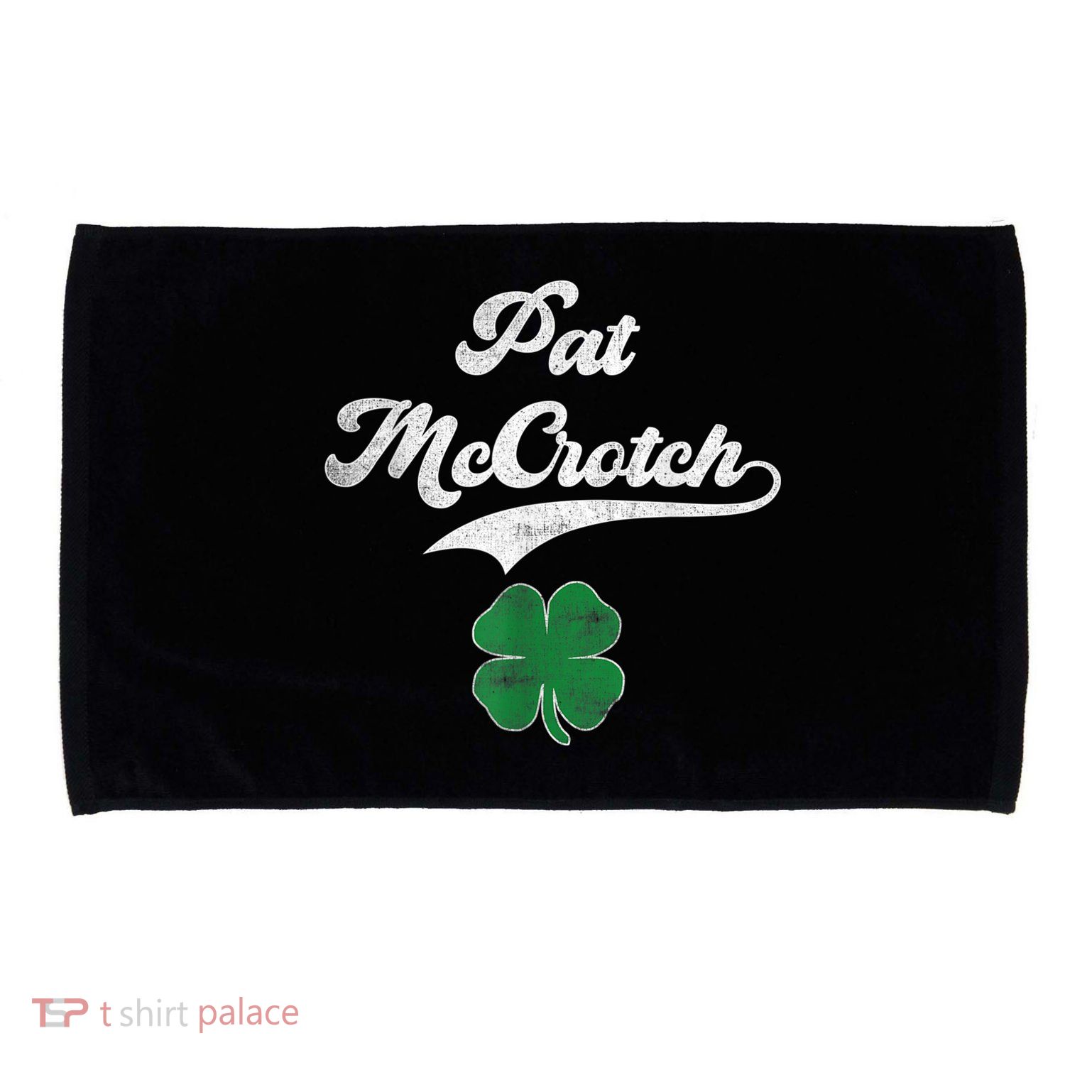 PAT McCROTCH Irish Pub Shamrock Funny St Patrick's Day Microfiber Hand Towel
