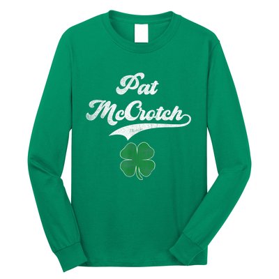 PAT McCROTCH Irish Pub Shamrock Funny St Patrick's Day Long Sleeve Shirt