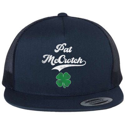 PAT McCROTCH Irish Pub Shamrock Funny St Patrick's Day Flat Bill Trucker Hat