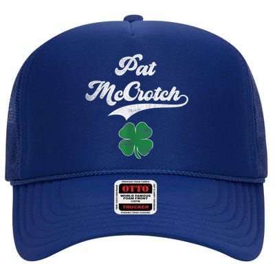 PAT McCROTCH Irish Pub Shamrock Funny St Patrick's Day High Crown Mesh Back Trucker Hat