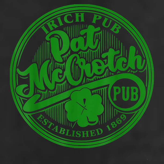 PAT McCROTCH Irish Pub Shamrock Funny St Patrick's Day 7 Panel Mesh Trucker Snapback Hat