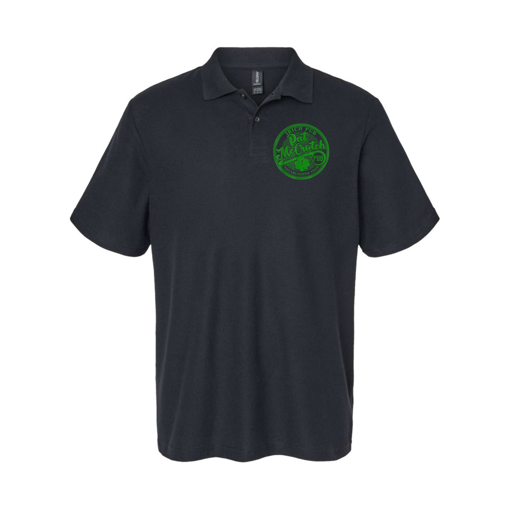PAT McCROTCH Irish Pub Shamrock Funny St Patrick's Day Polo