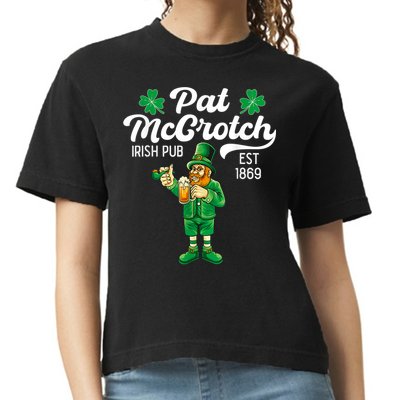 Pat Mccrotch Irish Pub Funny Leprechaun St Patricks Day Comfort Colors Boxy T-Shirt