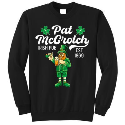 Pat Mccrotch Irish Pub Funny Leprechaun St Patricks Day Sweatshirt