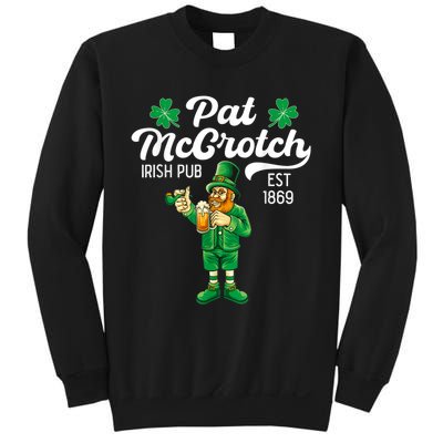 Pat Mccrotch Irish Pub Funny Leprechaun St Patricks Day Sweatshirt