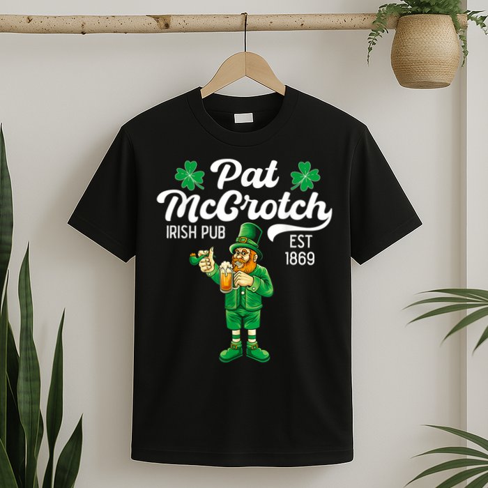 Pat Mccrotch Irish Pub Funny Leprechaun St Patricks Day T-Shirt
