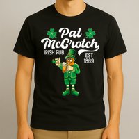 Pat Mccrotch Irish Pub Funny Leprechaun St Patricks Day T-Shirt