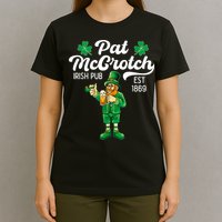 Pat Mccrotch Irish Pub Funny Leprechaun St Patricks Day T-Shirt