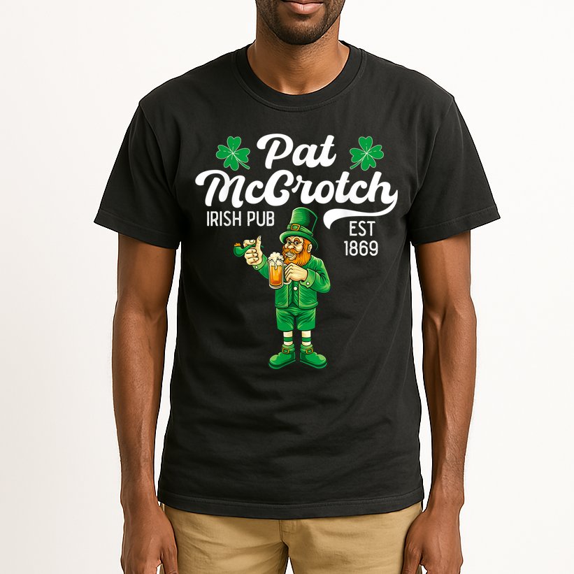 Pat Mccrotch Irish Pub Funny Leprechaun St Patricks Day Tall T-Shirt