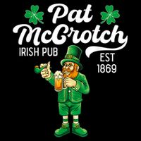 Pat Mccrotch Irish Pub Funny Leprechaun St Patricks Day Button