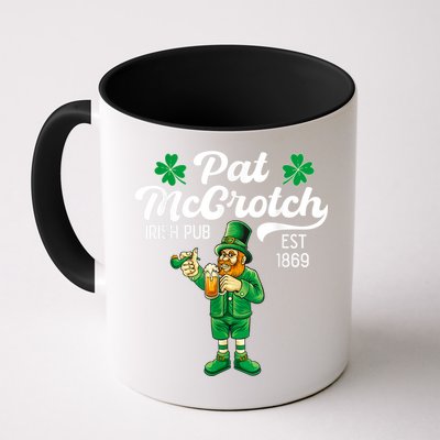 Pat Mccrotch Irish Pub Funny Leprechaun St Patricks Day Mug