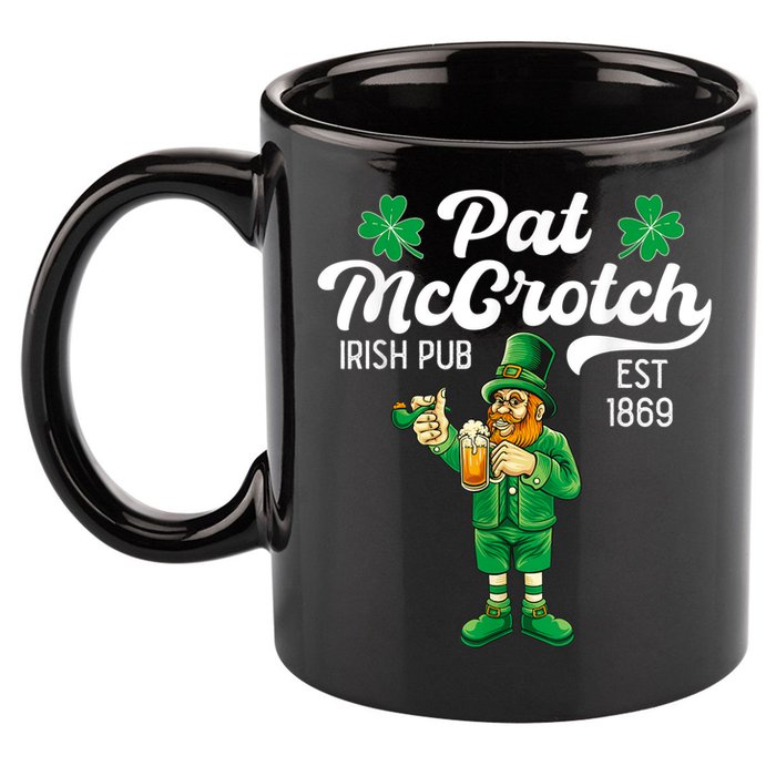 Pat Mccrotch Irish Pub Funny Leprechaun St Patricks Day 11oz C Handle Ceramic Mug
