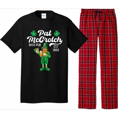 Pat Mccrotch Irish Pub Funny Leprechaun St Patricks Day Pajama Set