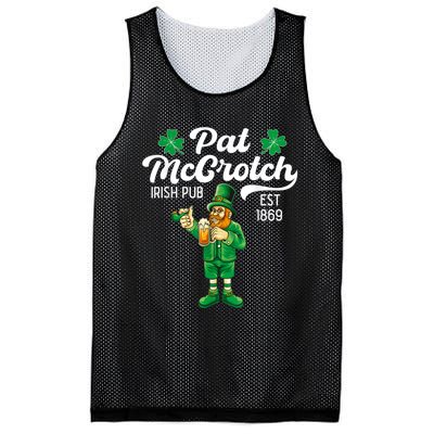 Pat Mccrotch Irish Pub Funny Leprechaun St Patricks Day Mesh Reversible Basketball Jersey Tank