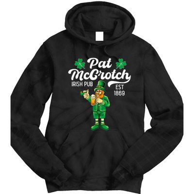 Pat Mccrotch Irish Pub Funny Leprechaun St Patricks Day Tie Dye Hoodie