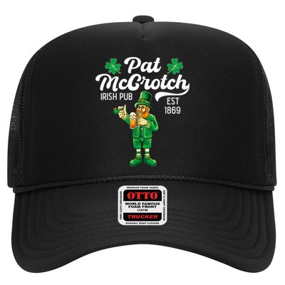 Pat Mccrotch Irish Pub Funny Leprechaun St Patricks Day Trucker Hat