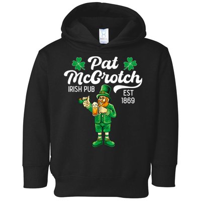 Pat Mccrotch Irish Pub Funny Leprechaun St Patricks Day Toddler Hoodie