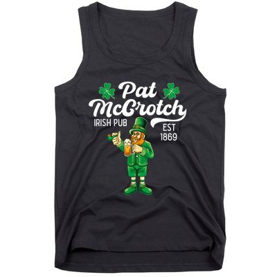 Pat Mccrotch Irish Pub Funny Leprechaun St Patricks Day Tank Top