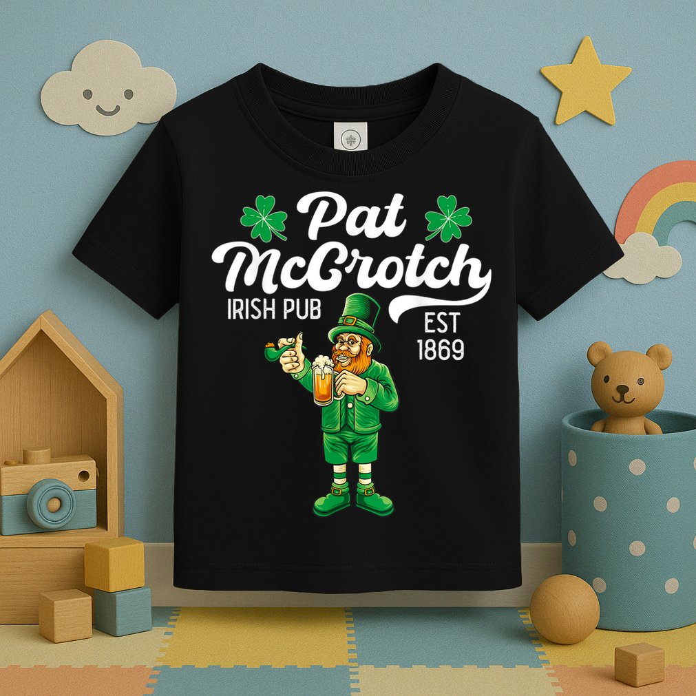 Pat Mccrotch Irish Pub Funny Leprechaun St Patricks Day Toddler T-Shirt
