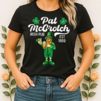 Pat Mccrotch Irish Pub Funny Leprechaun St Patricks Day Womens T-Shirt