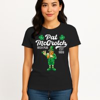 Pat Mccrotch Irish Pub Funny Leprechaun St Patricks Day Womens T-Shirt