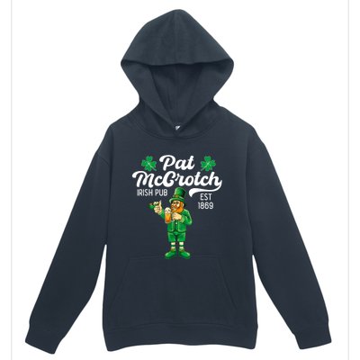 Pat Mccrotch Irish Pub Funny Leprechaun St Patricks Day Urban Pullover Hoodie