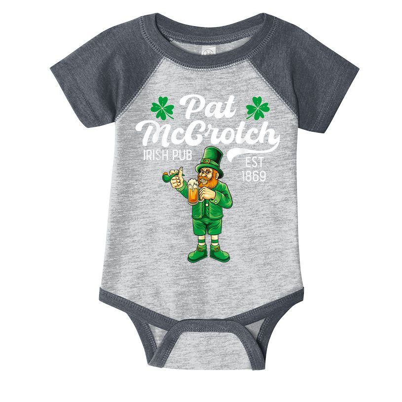 Pat Mccrotch Irish Pub Funny Leprechaun St Patricks Day Infant Baby Jersey Bodysuit